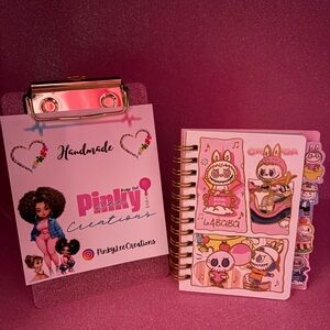 Cute Pink Spiral la bubu Notebook